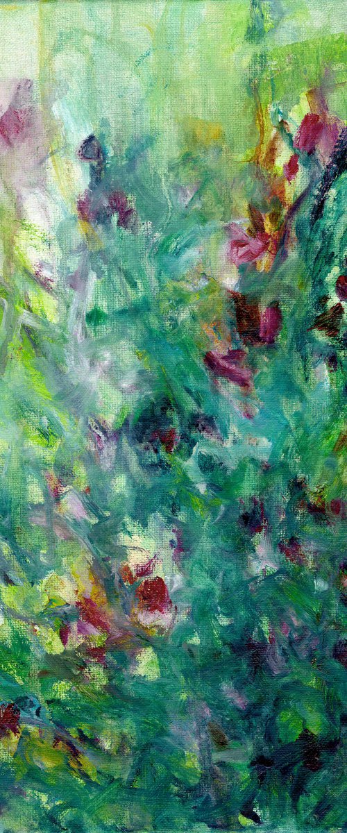 Floral Lullaby 35 - Flower Oil Painting by Kathy Morton Stanion by Kathy Morton Stanion