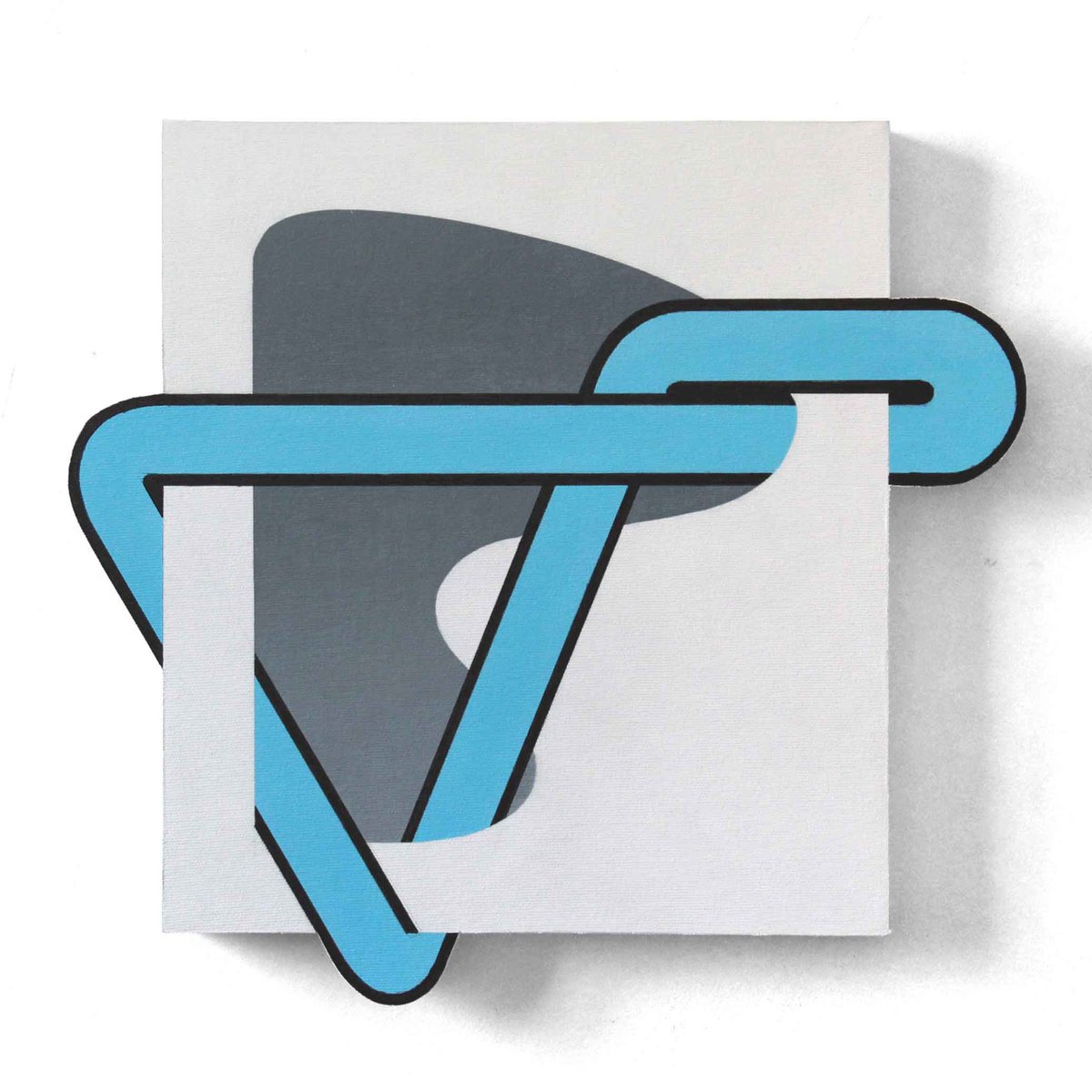 Abstract Acrylic Painting By Martin Singer, 16 X 14", Rbfg-25, Original Artwork