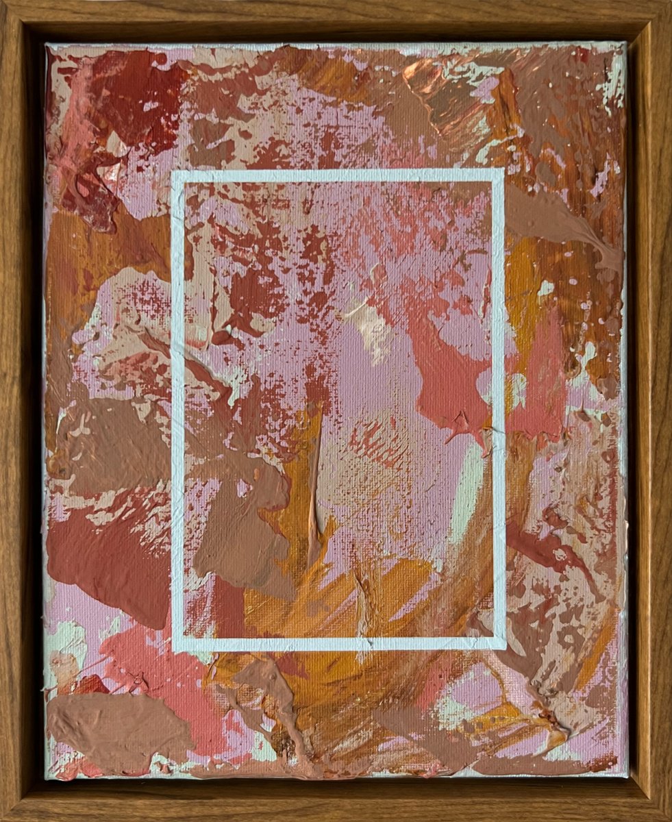 Abstract Acrylic Painting By Laura Clay Robson, 9 X 11", La Chalupa, Original Artwork