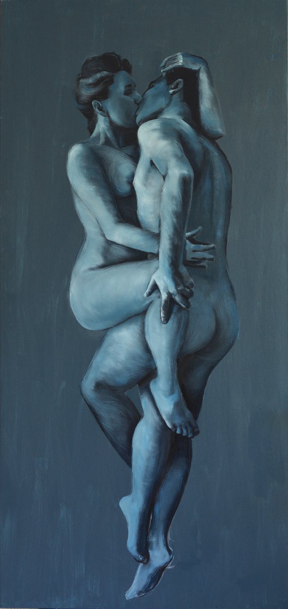 Photorealistic Portrait Oil Painting By Tetiana Cherevan, 28 X 59", Spirit Of Love, Original Artwork