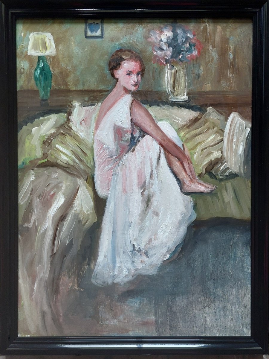 Wainting On The Sofa By Els Driesen, 12 X 16, Artwork For Sale On Artfinder