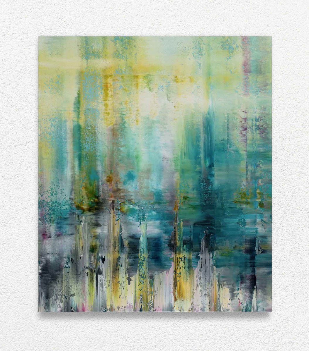 Organic Abstract Oil Painting By Vadim Shamanov, 28 X 33", Europe, Original Artwork