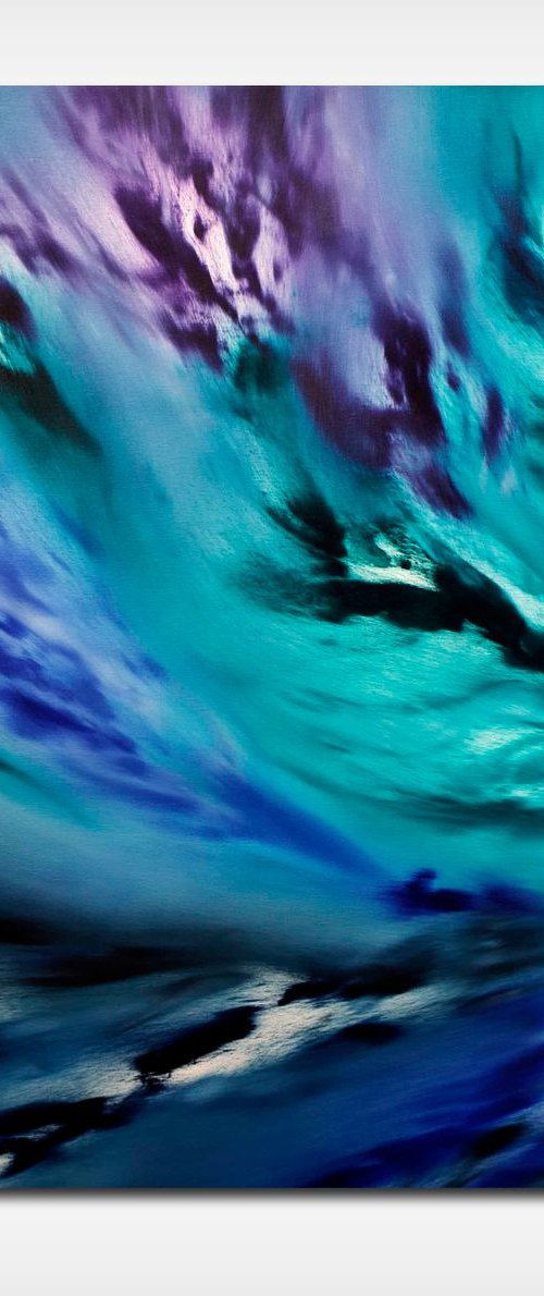 A light inside II, 80x80 cm, Deep edge, LARGE XL, Original abstract painting, oil on canvas by Davide De Palma