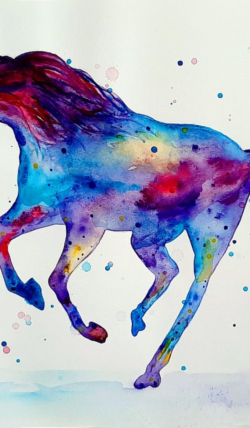 Playful horse by Luba Ostroushko