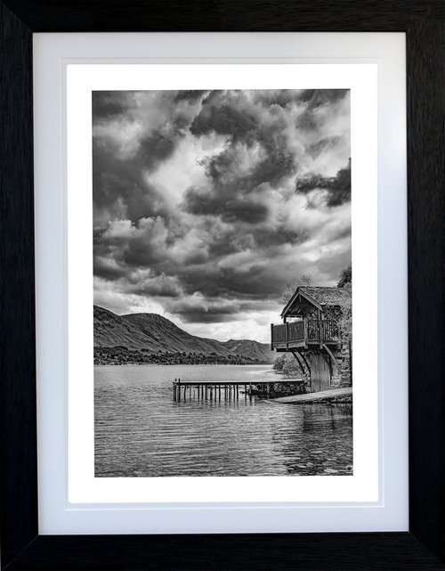Duke of Portlands Boathouse - B&W version - Ullswater Lake District UK by Michael McHugh