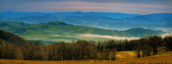 When the morning fog falls.