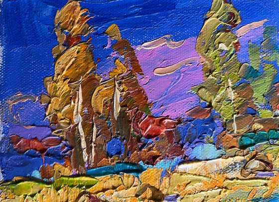 Blue sky over the fields