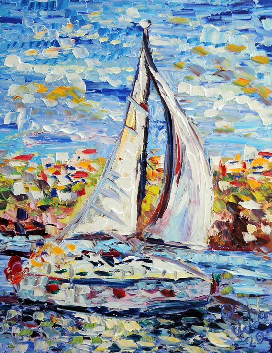 Regata olio su tela 70x90cm 2020