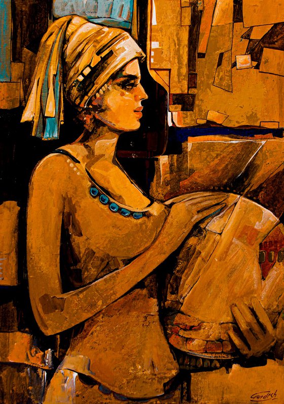 Music painting-The drum player
