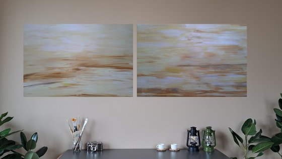 ''The Days Get Longer in the Summer'' Diptych-2 parts