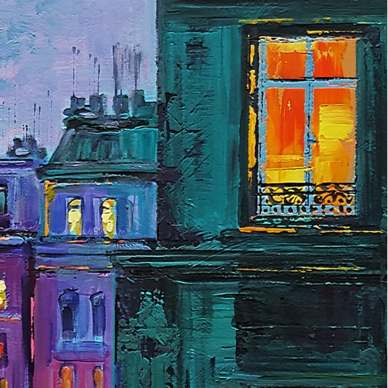 City Cat and Night Lights