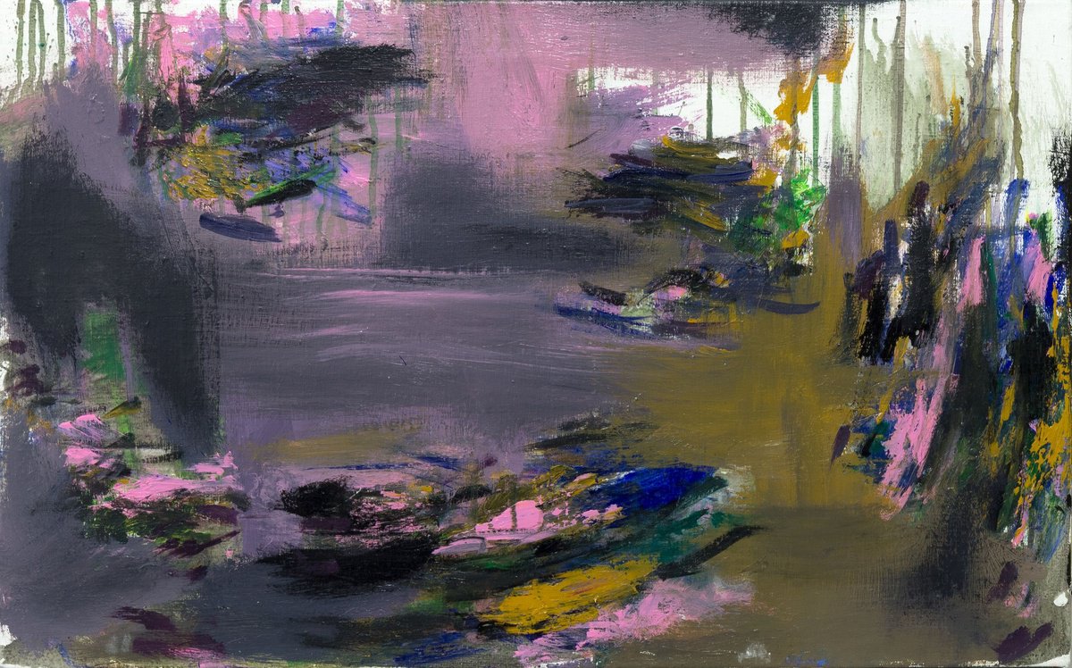 Expressive Abstract Acrylic Painting By Oleksandr Korol, 31 X 20", Morning Light, Original Artwork