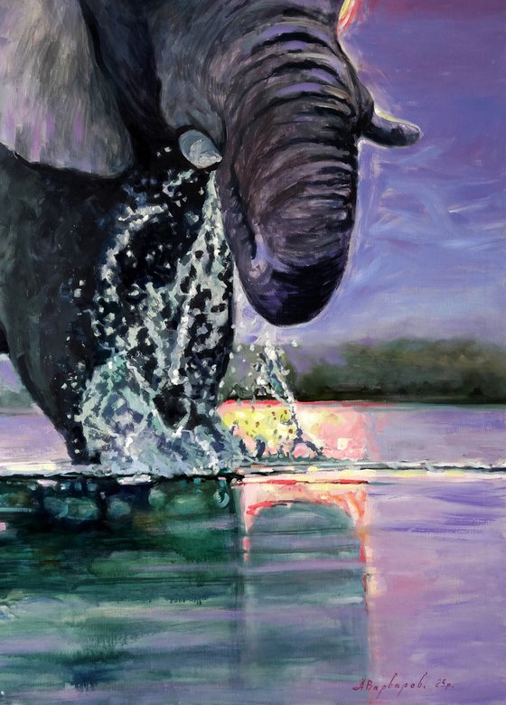 Giants at the River Watering Hole
