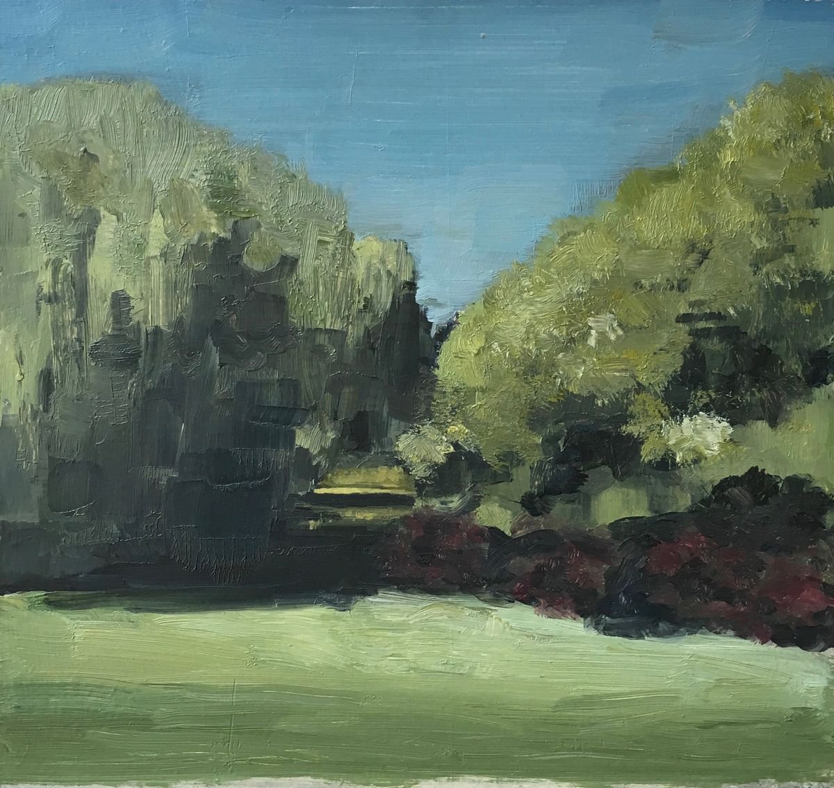 Impressionistic Landscape Oil Painting By Lizzie Butler, 7 X 7", Isabella