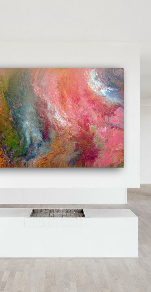 "Origins #2" - Original Large Abstract PMS Acrylic Painting - 48 x 36 inches by Preston M. Smith (PMS)
