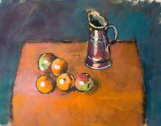 Fruit and Copper Jug