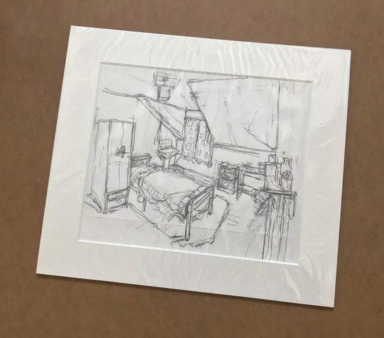 Room 6 - The whole room -pencil drawing