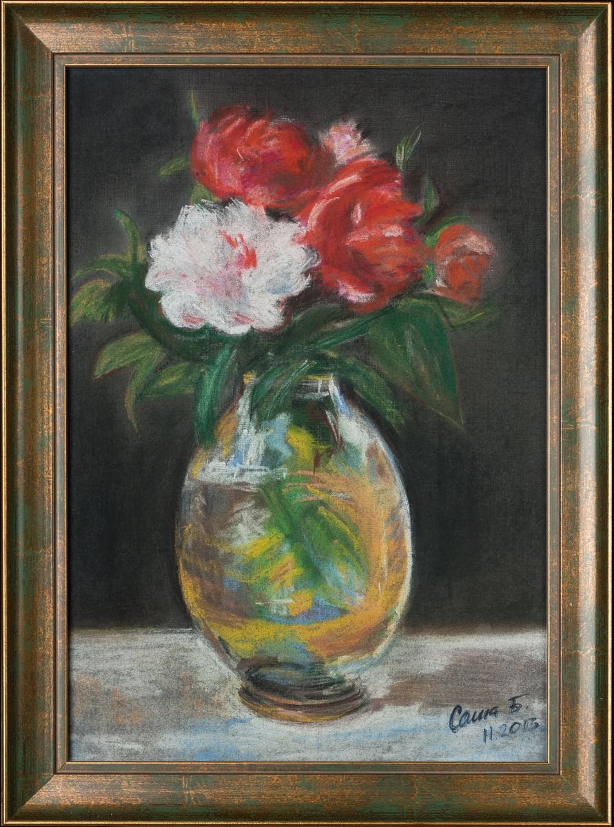 Bouquet of flowers. Copy after Edouard Manet by Alexandra Batyaeva
