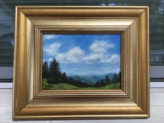 SMOKEY MOUNTAIN MINI - oil 5X7 (SOLD)