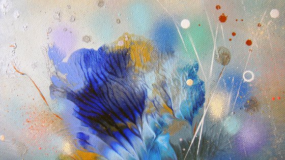 Abstract Floral Blues