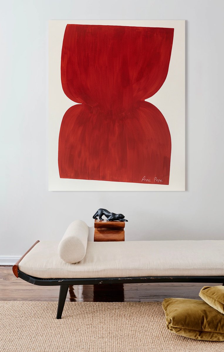 Abstract Acrylic Painting By Anna Pepe, 47 X 59, Forms 02, Original Artwork