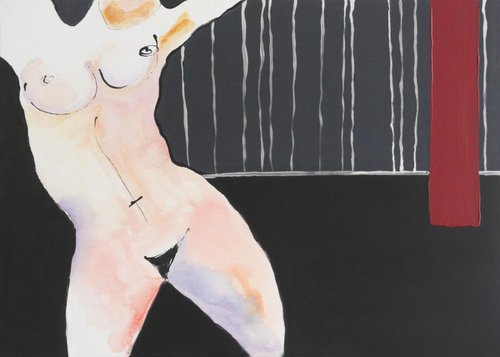 Euphoria - Abstract Female Nude Acrylic Painting by Ewa Dabkiewicz