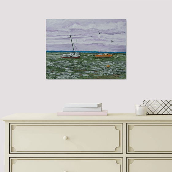 Boats at low tide
