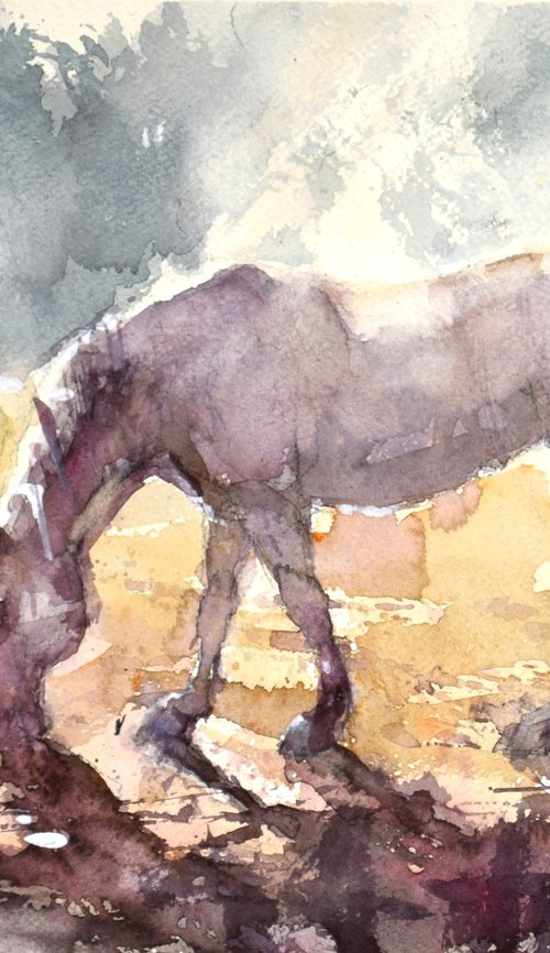 Horse steam 6 by Goran Žigolić Watercolors