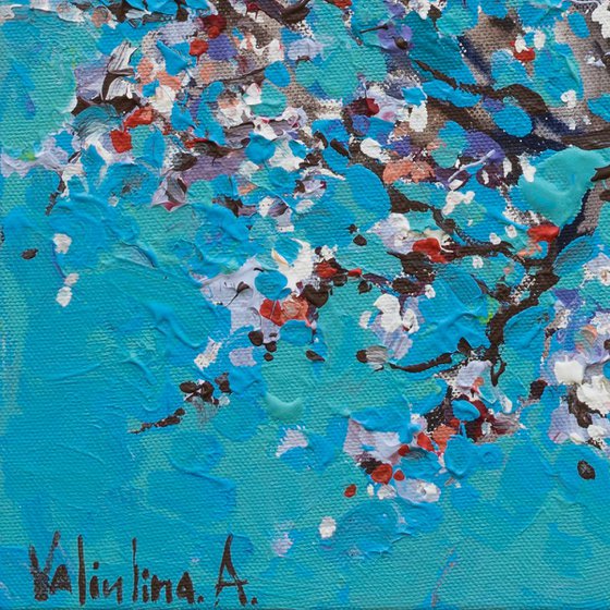 Flowering tree Original acrylic  painting