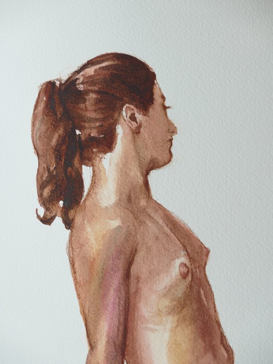 Seated female nude