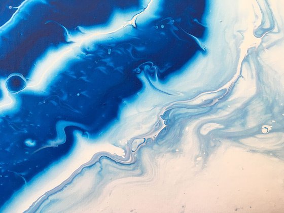 "Washed Away" - SPECIAL PRICE - Original Abstract PMS Acrylic Painting - 16 x 20 inches