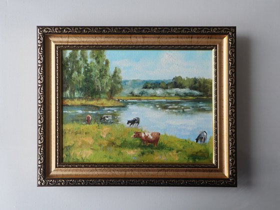 Cows by the River