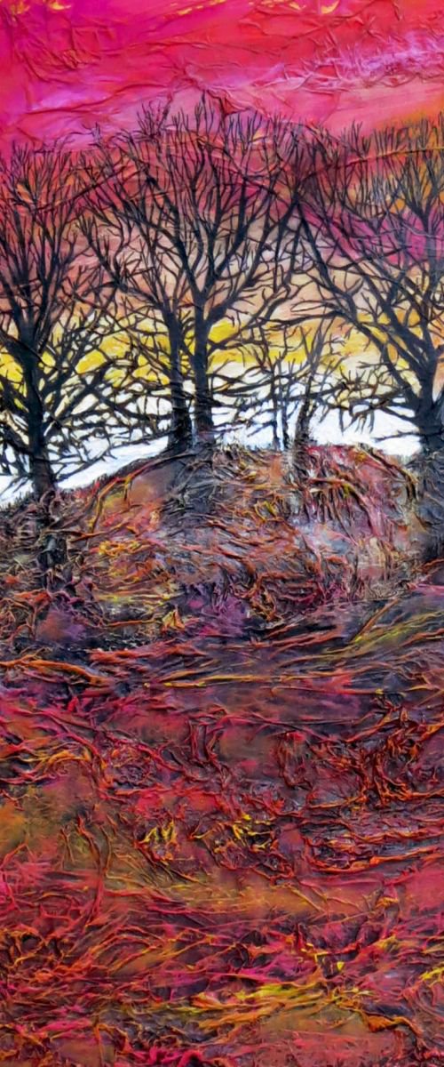 Pink Sky Trees by Roz Edwards