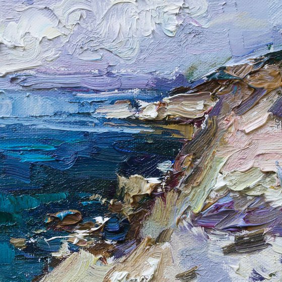 Rocky shore #3 Original oil seascape painting