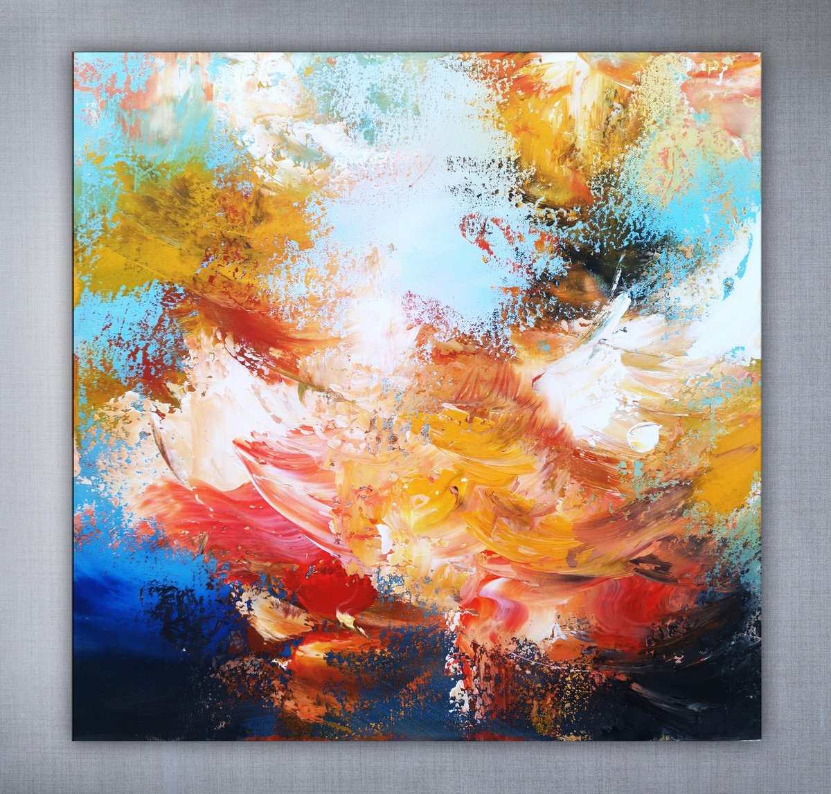 Abstract Acrylic Painting By Andrada Anghel, 20 X 20, Bold And Beautiful, Original Artwork