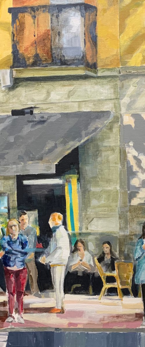Cafe crossing New York by Simon Blackley
