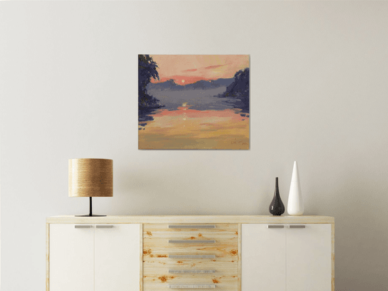 Sunset by the river