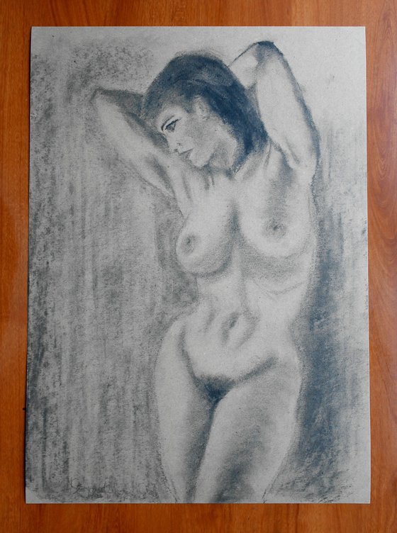 Female Figure #59 Charcoal