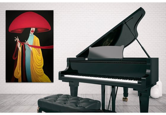 Vietnamese Lady in a Red Hat