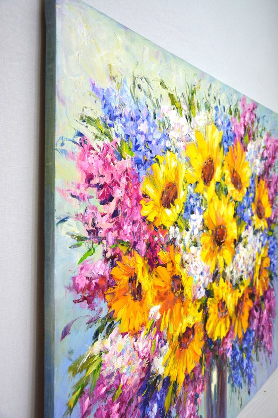 Sunny bouquet of flowers