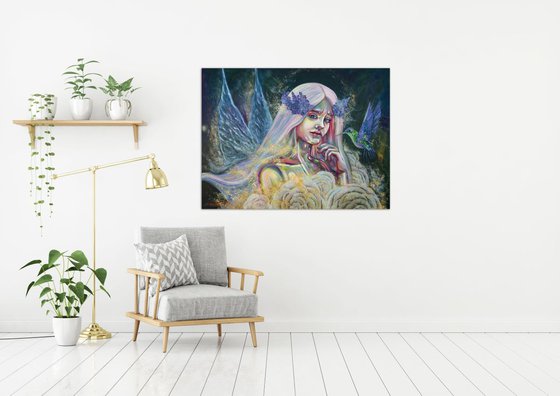 Forest Fairy oil painting