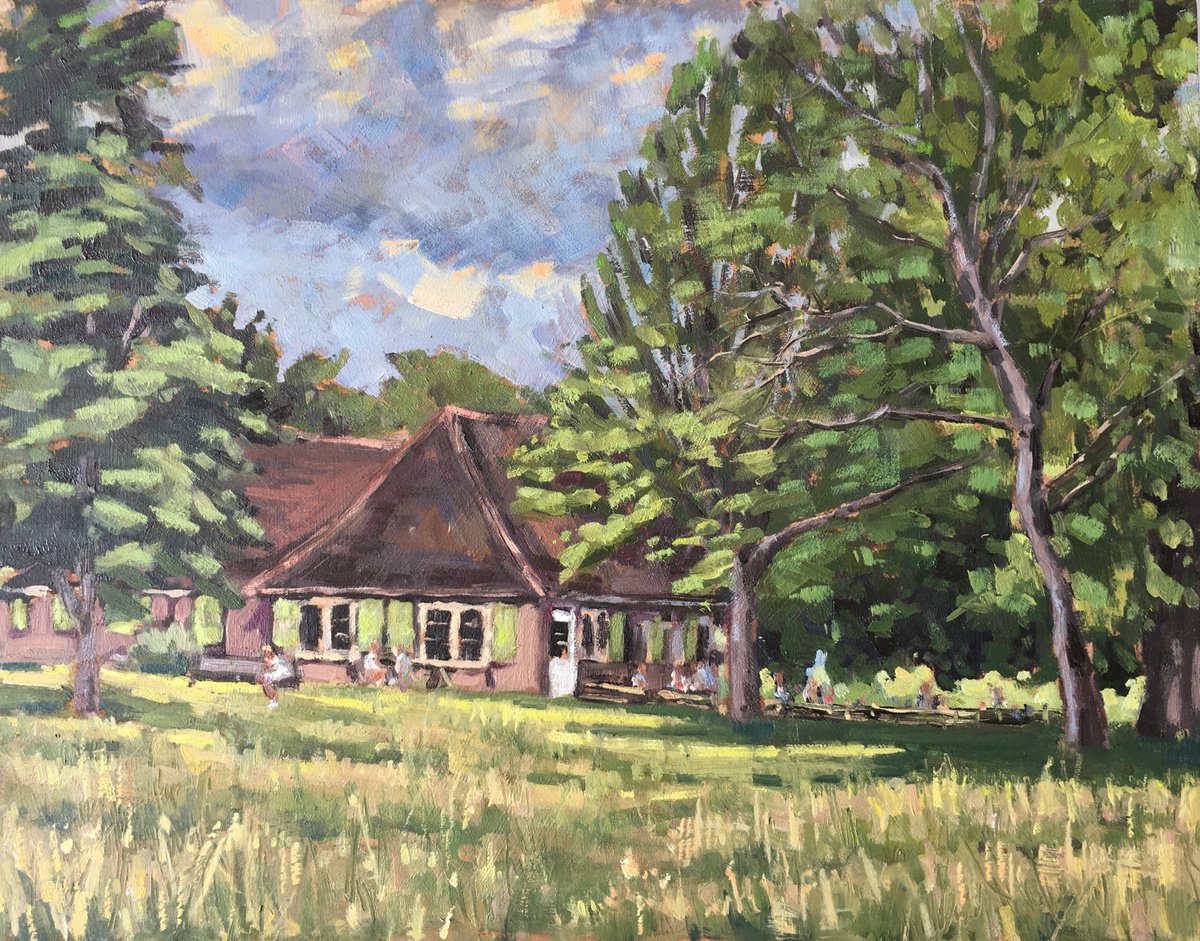 Cafe on Clapham Common by Louise Gillard