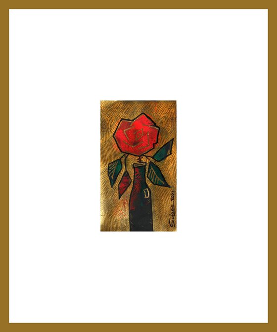 Rose stylized II /  ORIGINAL PAINTING