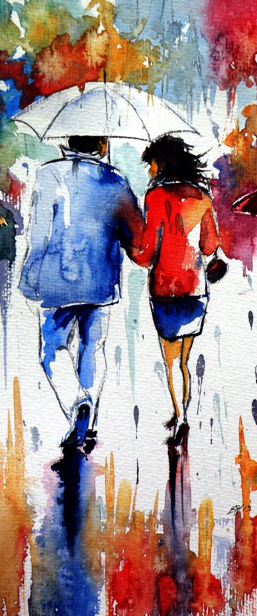 Walk in rain III by Kovács Anna Brigitta