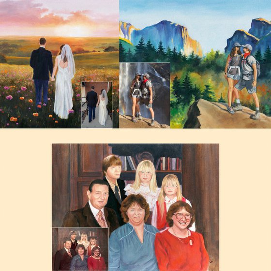 Custom oil portrait from photo