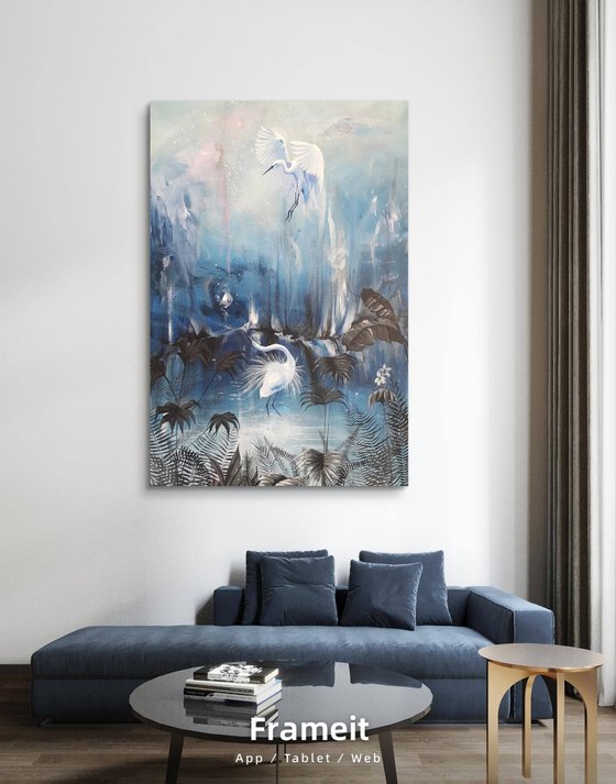 Abstract Birds Love Crystal chime