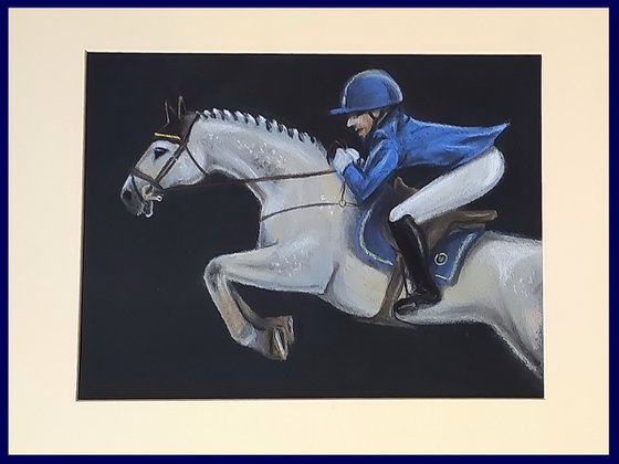 Rider. Pastel drawing