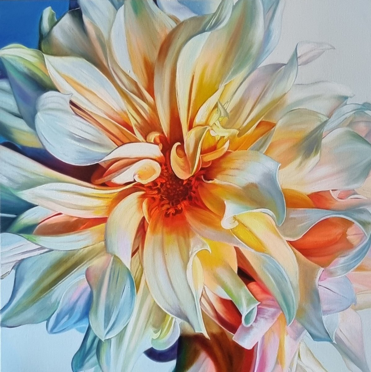 Birth of loveflower dahlia macro 2022 by Anna Bessonova (Kotelnik)