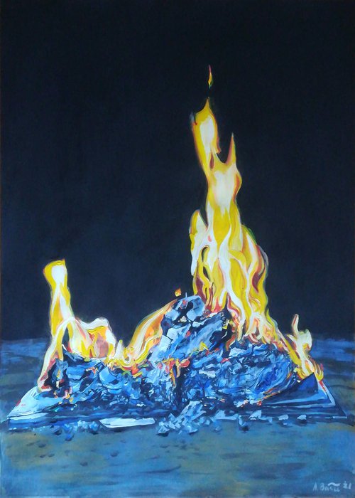 Burning book by Aleksandar Bašić
