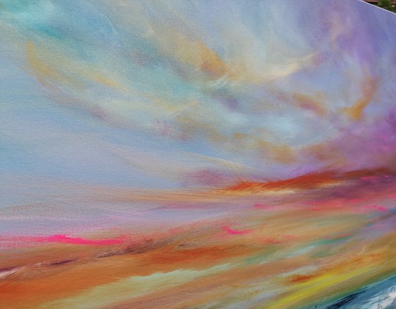 "Life's Blessings" - Cornish Seascape, Art, Skyscape